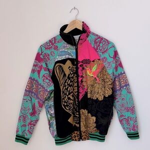 Amapolay Hummingbird Patchwork Windbreaker Jacket Vibrant Medium